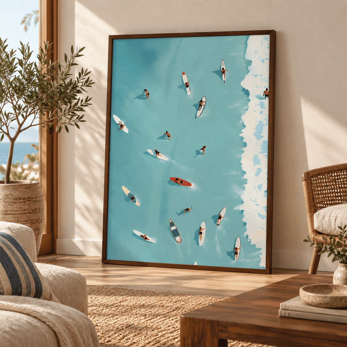 Waiting For The Wave Surfer Canvas Print