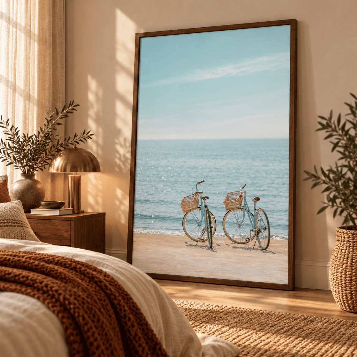 Seaside Bicycle Escape Canvas Print