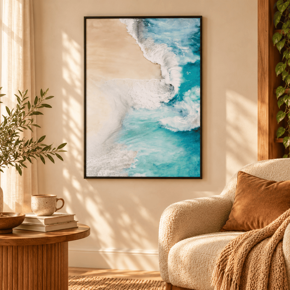 Seafoam Shoreline Canvas Print
