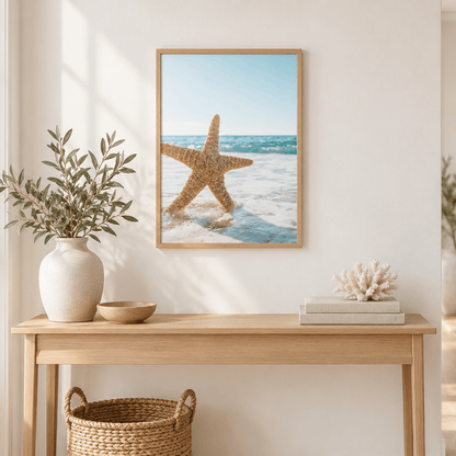 Starfish By The Tide Canvas Print