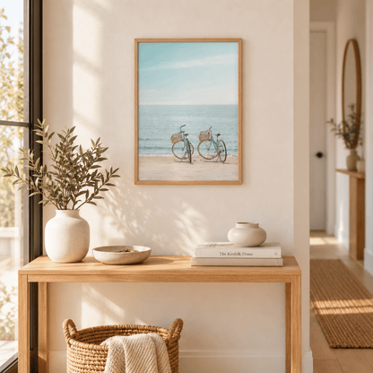 Seaside Bicycle Escape Canvas Print