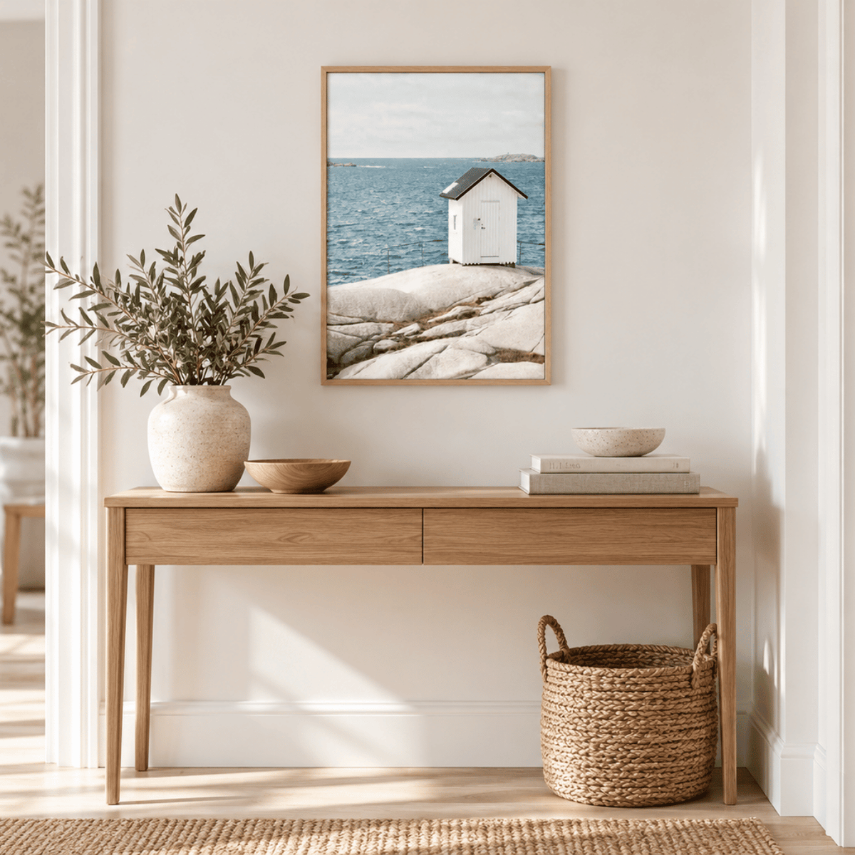 Coastal Cabin By The Sea Canvas Print