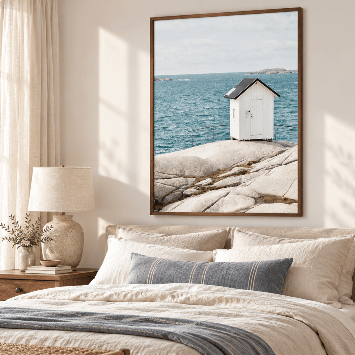 Coastal Cabin By The Sea Canvas Print