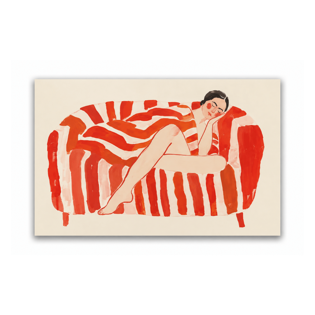 Sunday Stripe Lounge Canvas Print