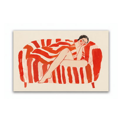 Sunday Stripe Lounge Canvas Print