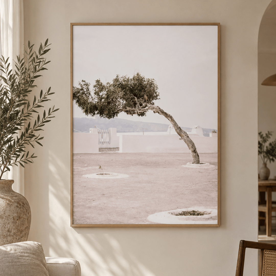 Windswept Mediterranean Tree Canvas Print