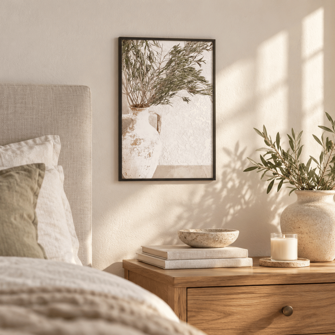 Olive Amphora Still Life Canvas Print