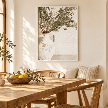 Olive Amphora Still Life Canvas Print
