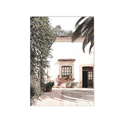 Sunlit Courtyard House Canvas Print