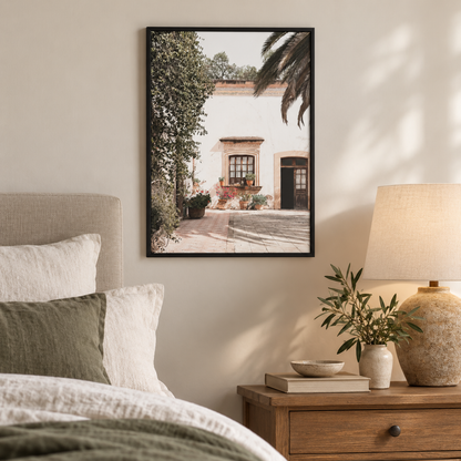Sunlit Courtyard House Canvas Print
