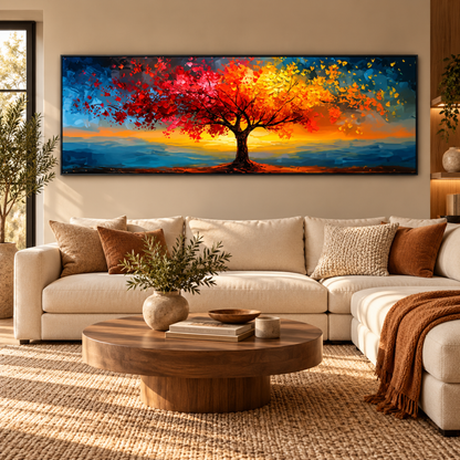 Chroma Canopy Panoramic Canvas Print
