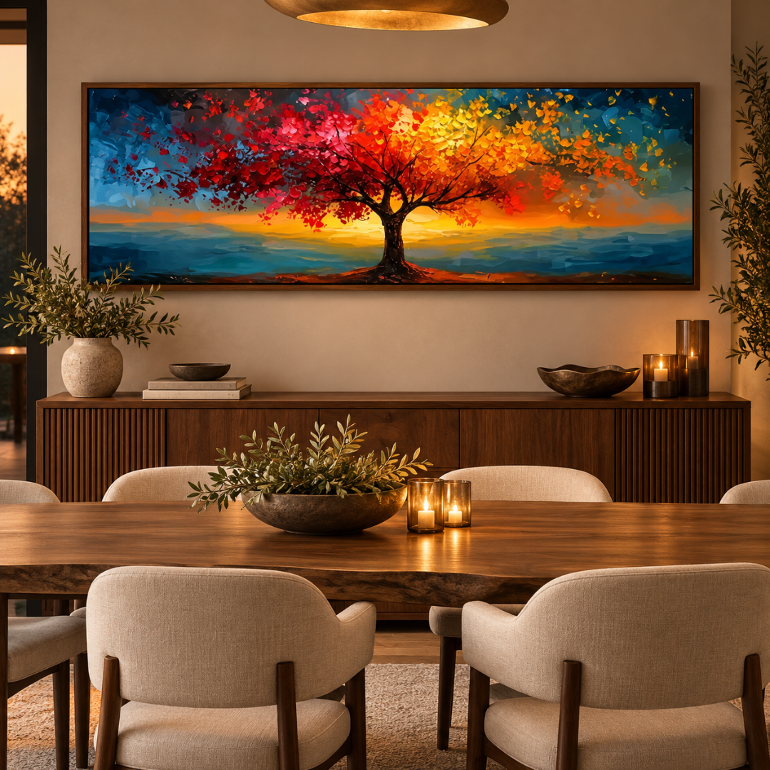 Chroma Canopy Panoramic Canvas Print