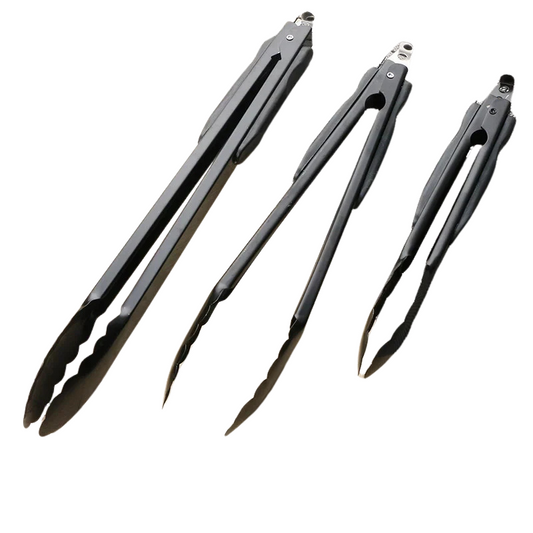 Silicone BBQ Non-Stick Tongs - 3-Pack