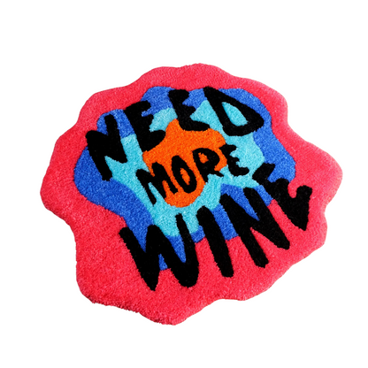 “Need More Wine” Handmade Tufted Rug