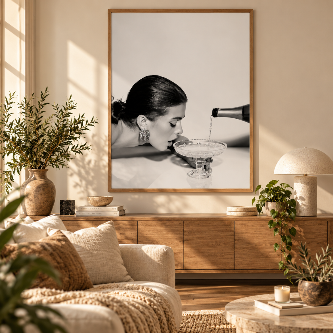 Champagne Temptation Canvas Print