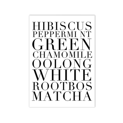 Tea House Typography Canvas Print