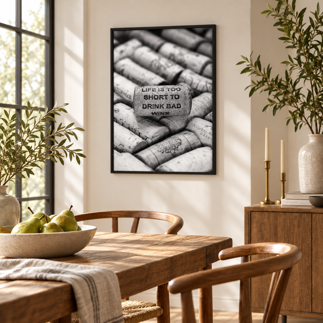 Life Is Too Short Wine Cork Canvas Print