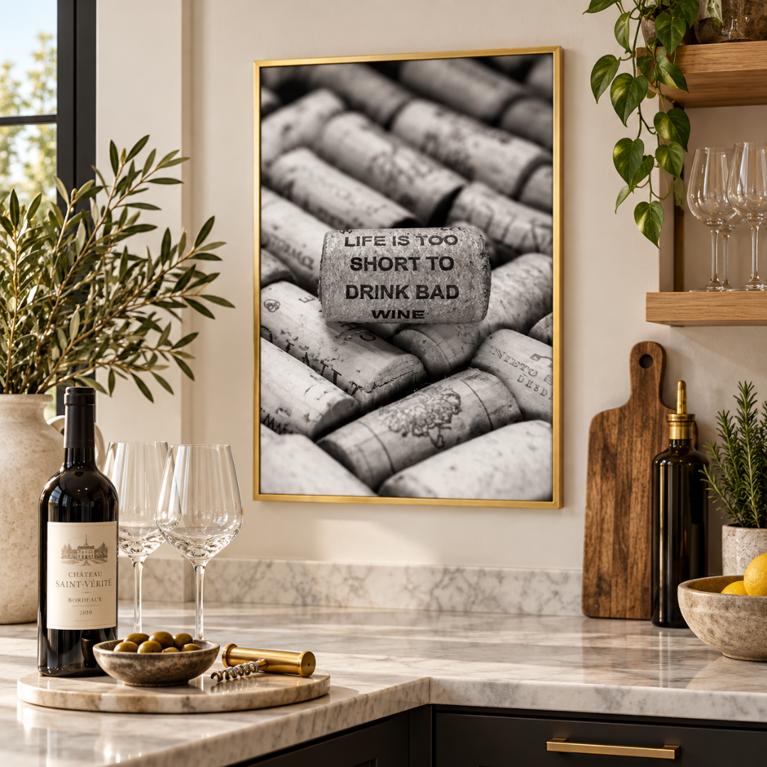 Life Is Too Short Wine Cork Canvas Print