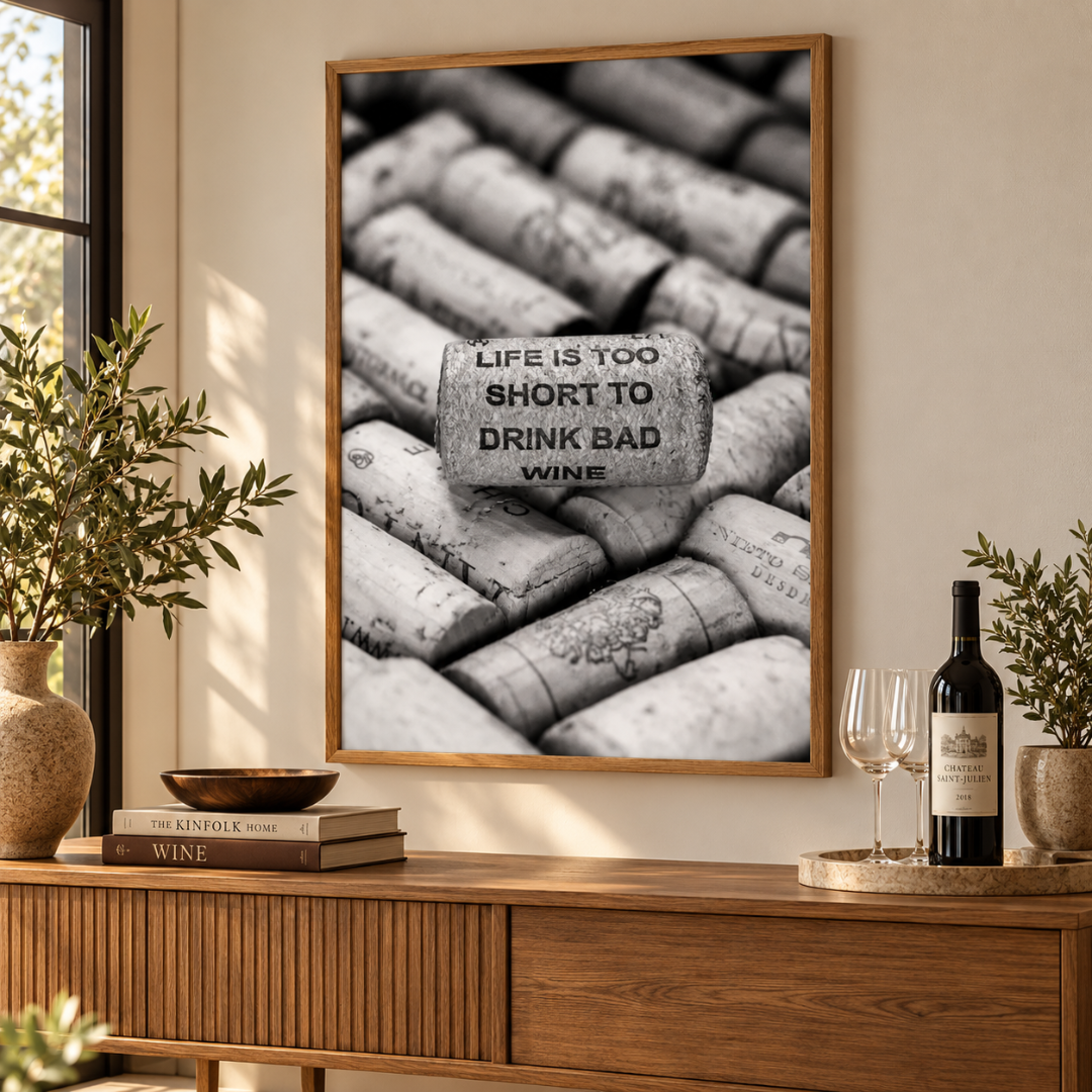 Life Is Too Short Wine Cork Canvas Print