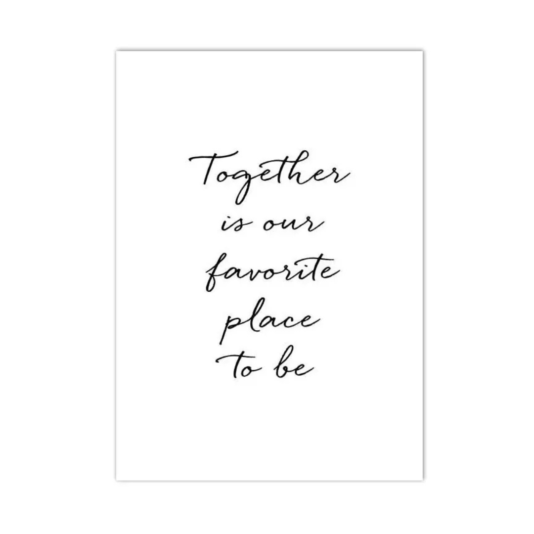 Together Is Our Favourite Place Typography Canvas Print