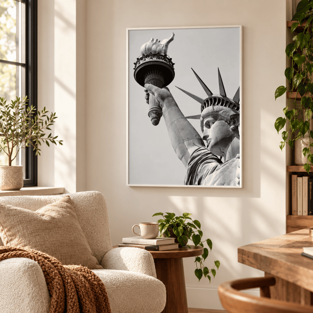 Liberty Torch Close-Up Canvas Print