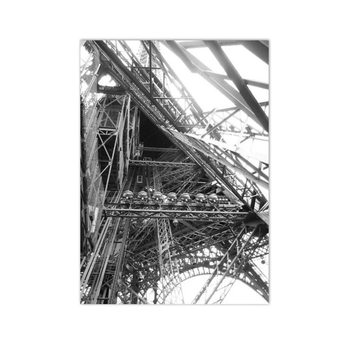 Inside The Eiffel Ironwork Canvas Print