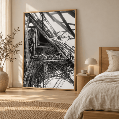 Inside The Eiffel Ironwork Canvas Print