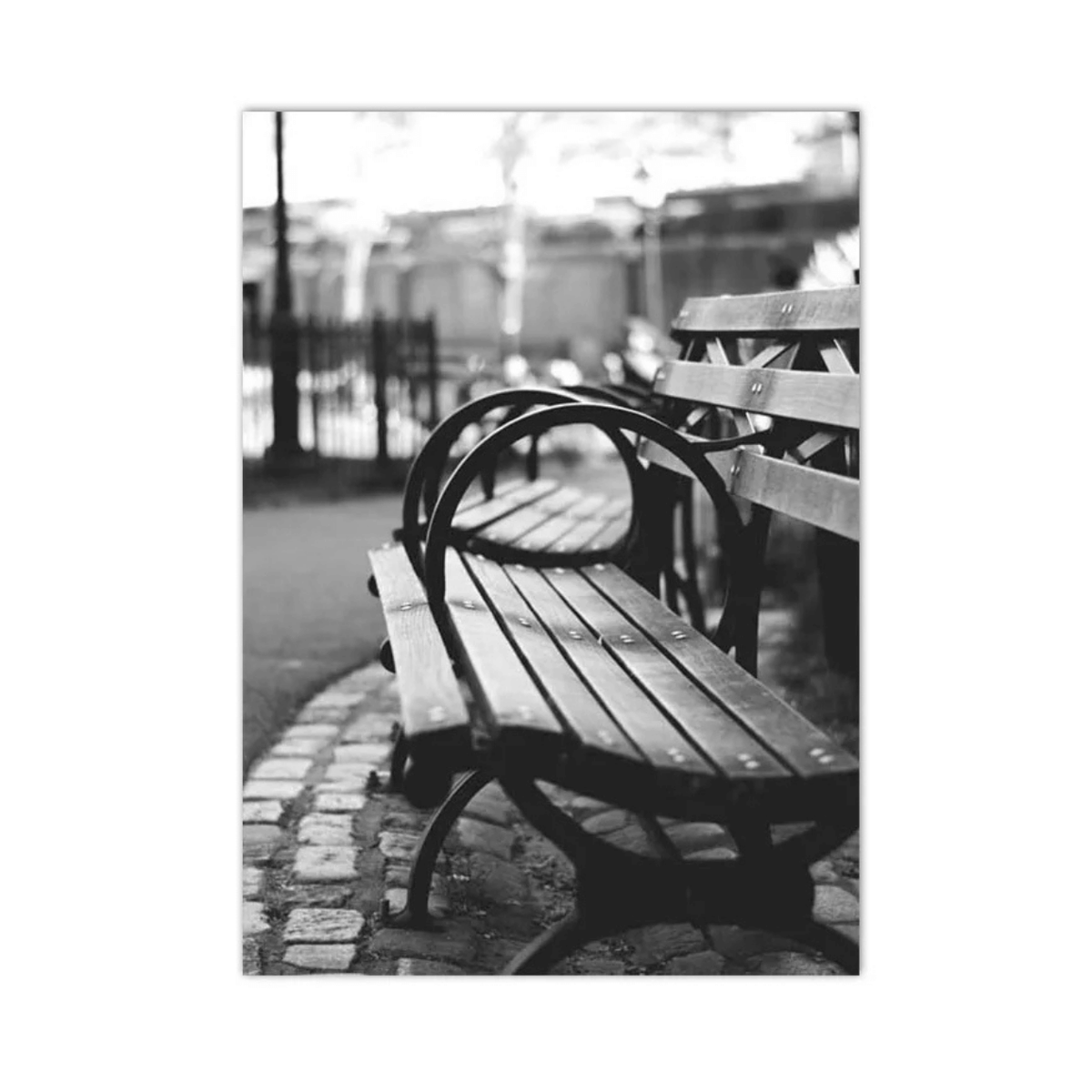 Quiet Corner Park Bench Canvas Print