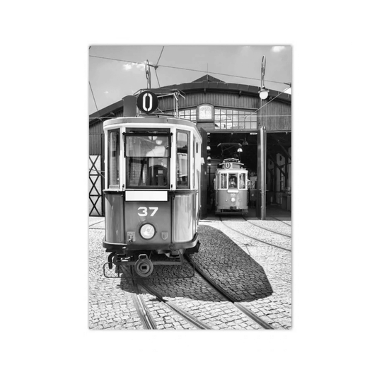 Vintage Tram Depot Canvas Print