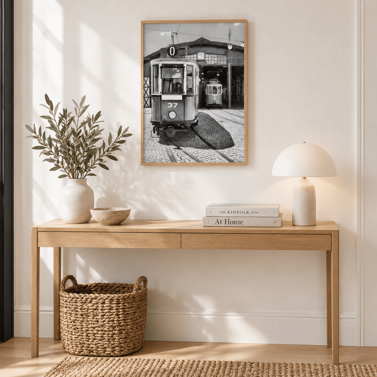 Vintage Tram Depot Canvas Print