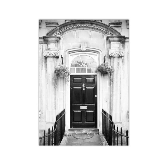 Georgian Black Door Canvas Print