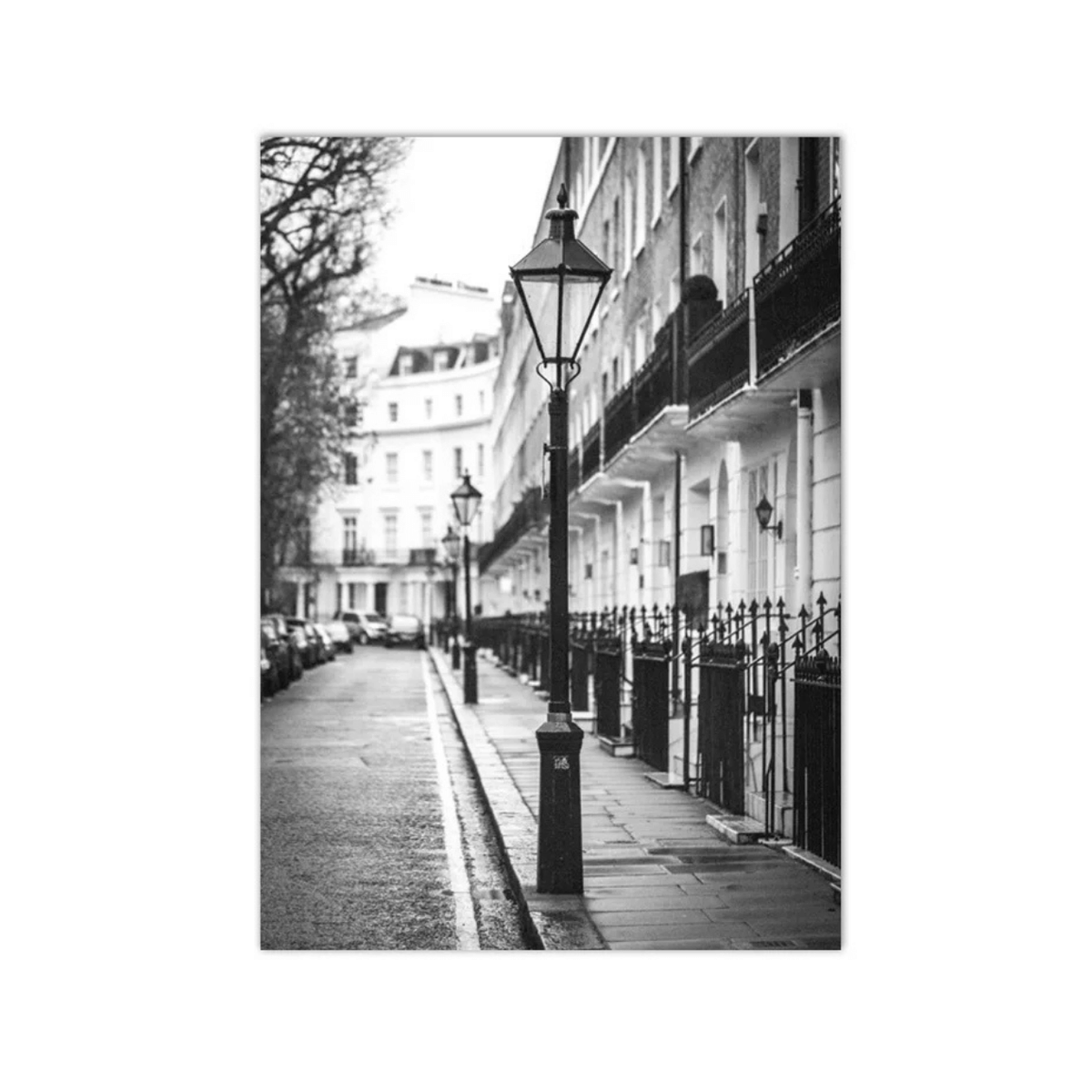 London Lamplight Street Canvas Print