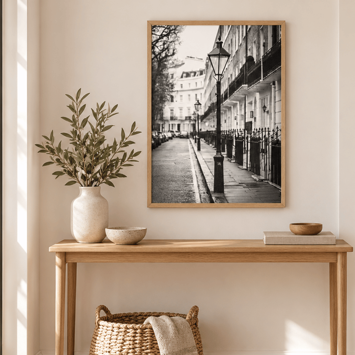 London Lamplight Street Canvas Print