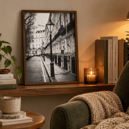 London Lamplight Street Canvas Print