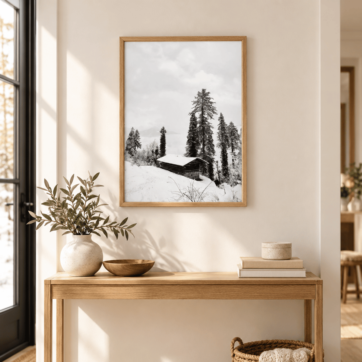 Snowbound Pine Retreat Canvas Print