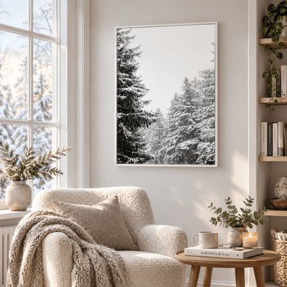 Snowfall Through the Pines Canvas Print