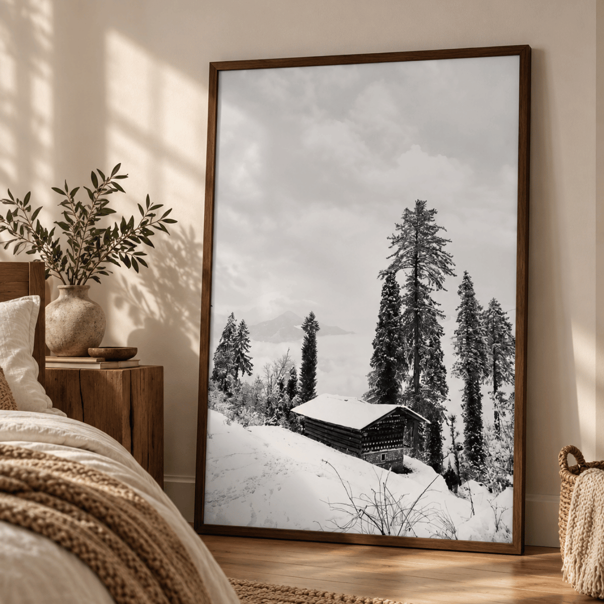 Snowbound Pine Retreat Canvas Print
