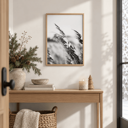 Frosted Reeds In Winter Canvas Print