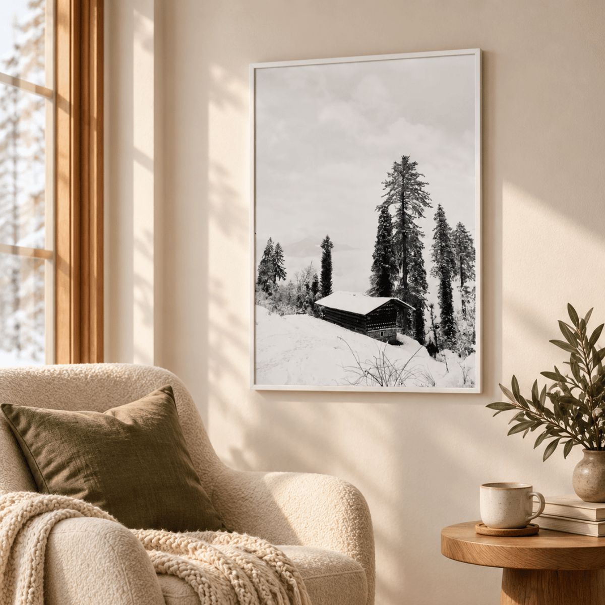 Snowbound Pine Retreat Canvas Print