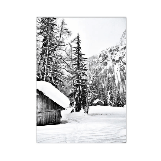 Alpine Cabin Silence Canvas Print