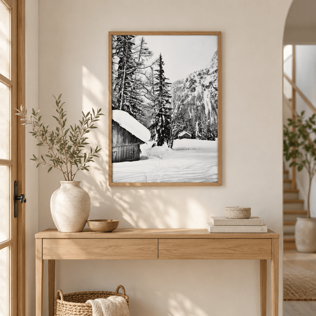 Alpine Cabin Silence Canvas Print