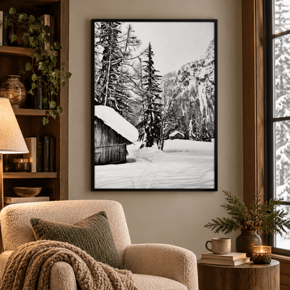 Alpine Cabin Silence Canvas Print
