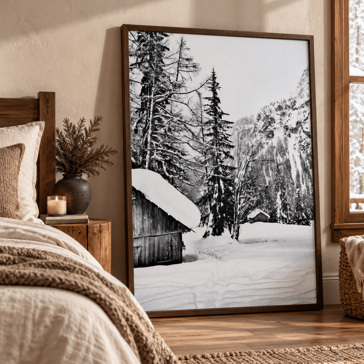 Alpine Cabin Silence Canvas Print