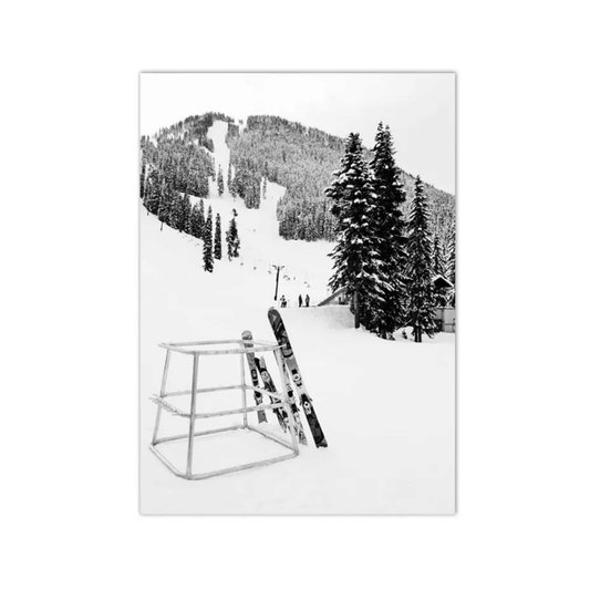 First Tracks Ski Retreat Canvas Print