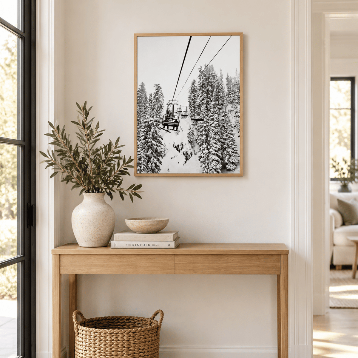 Winter Ascent Chairlift Canvas Print