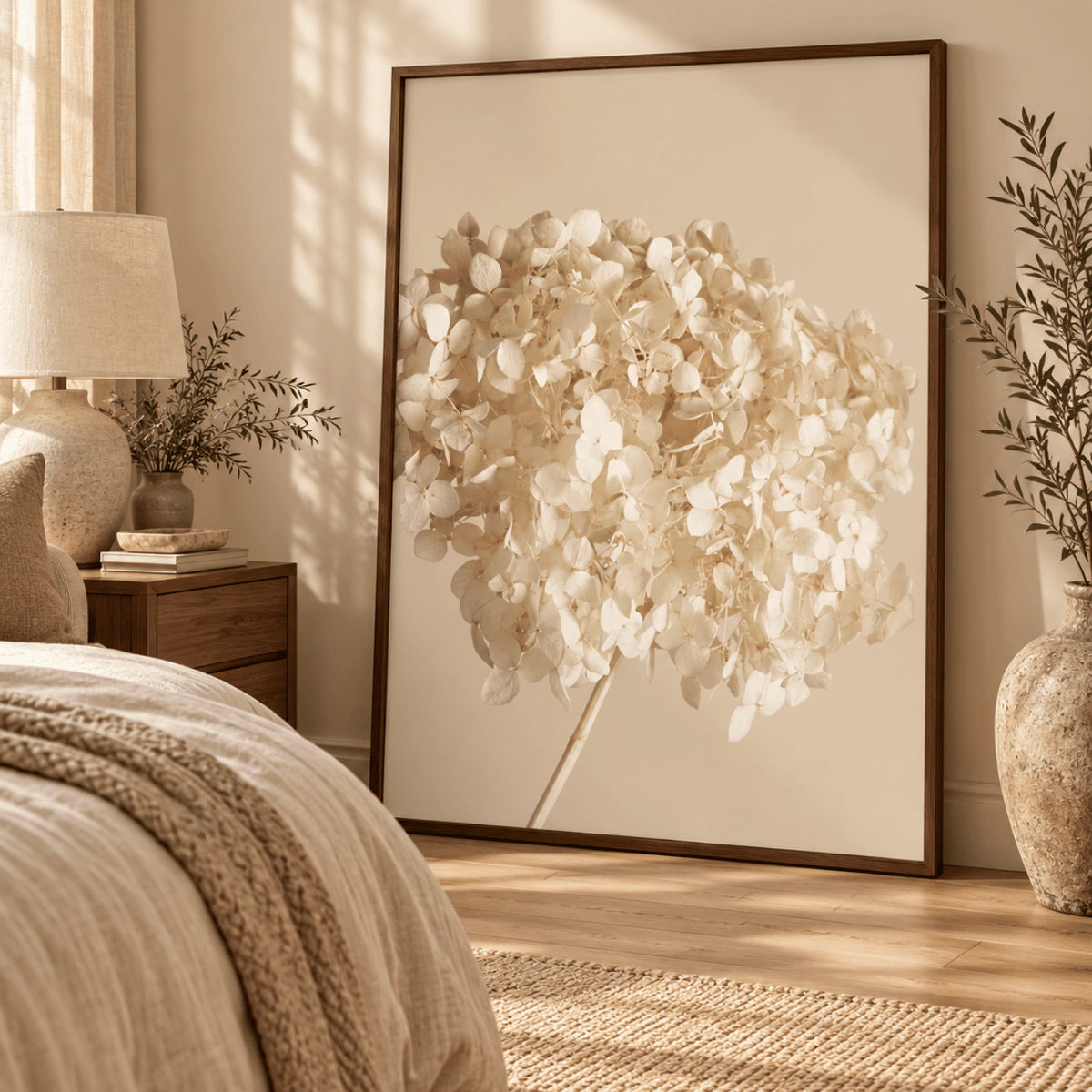 Ivory Hydrangea Cloud Canvas Print