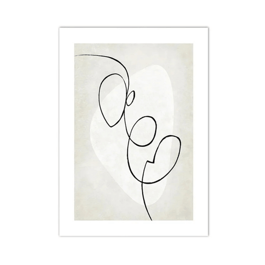 Quiet Embrace Line Art Canvas Print