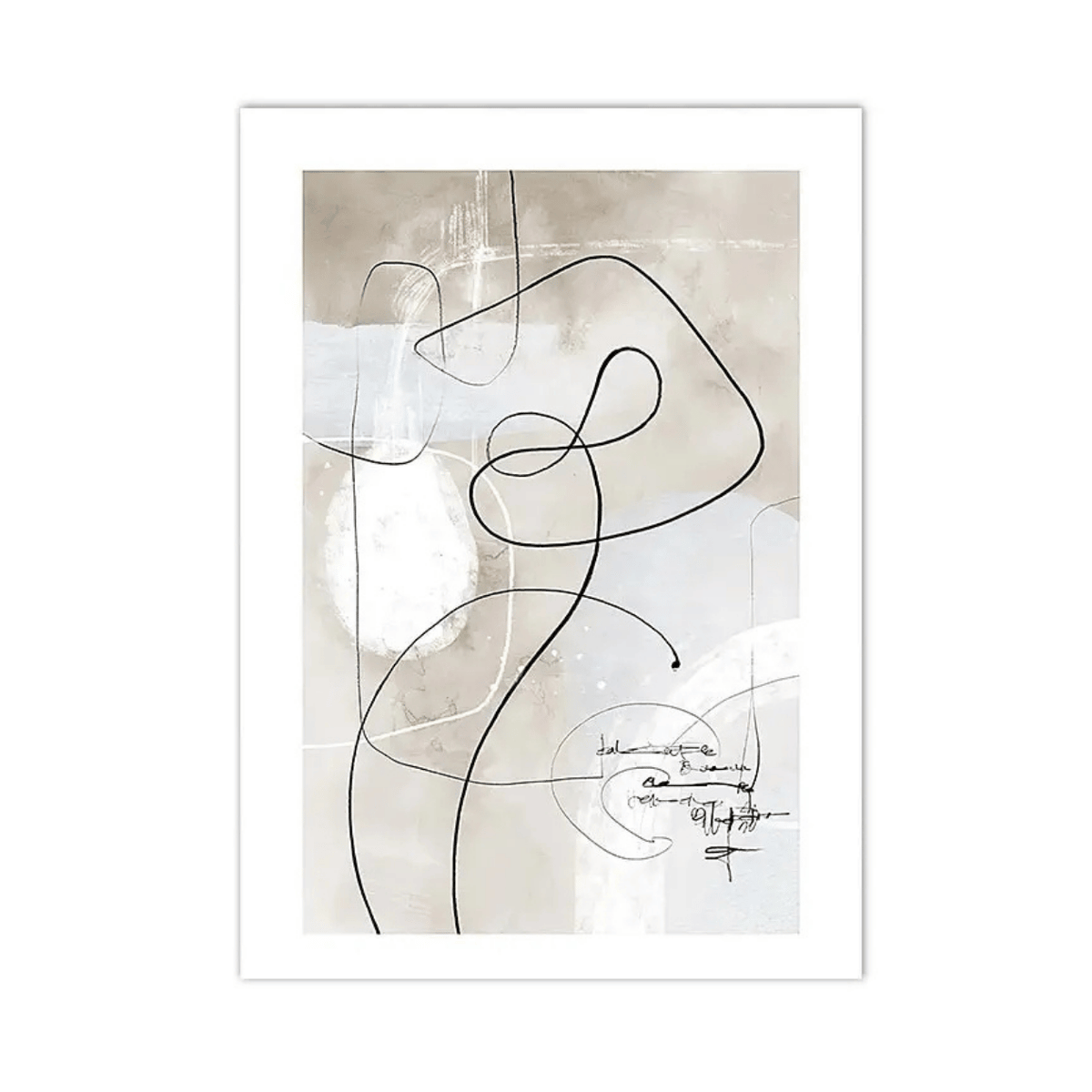 Entwined Gesture Abstract Canvas Print