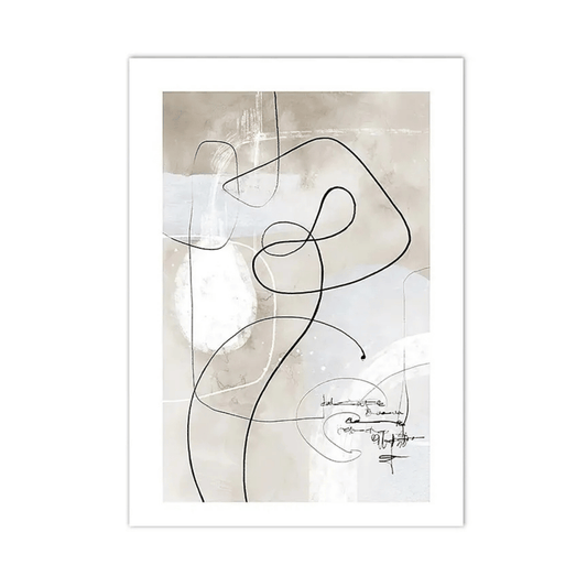 Entwined Gesture Abstract Canvas Print
