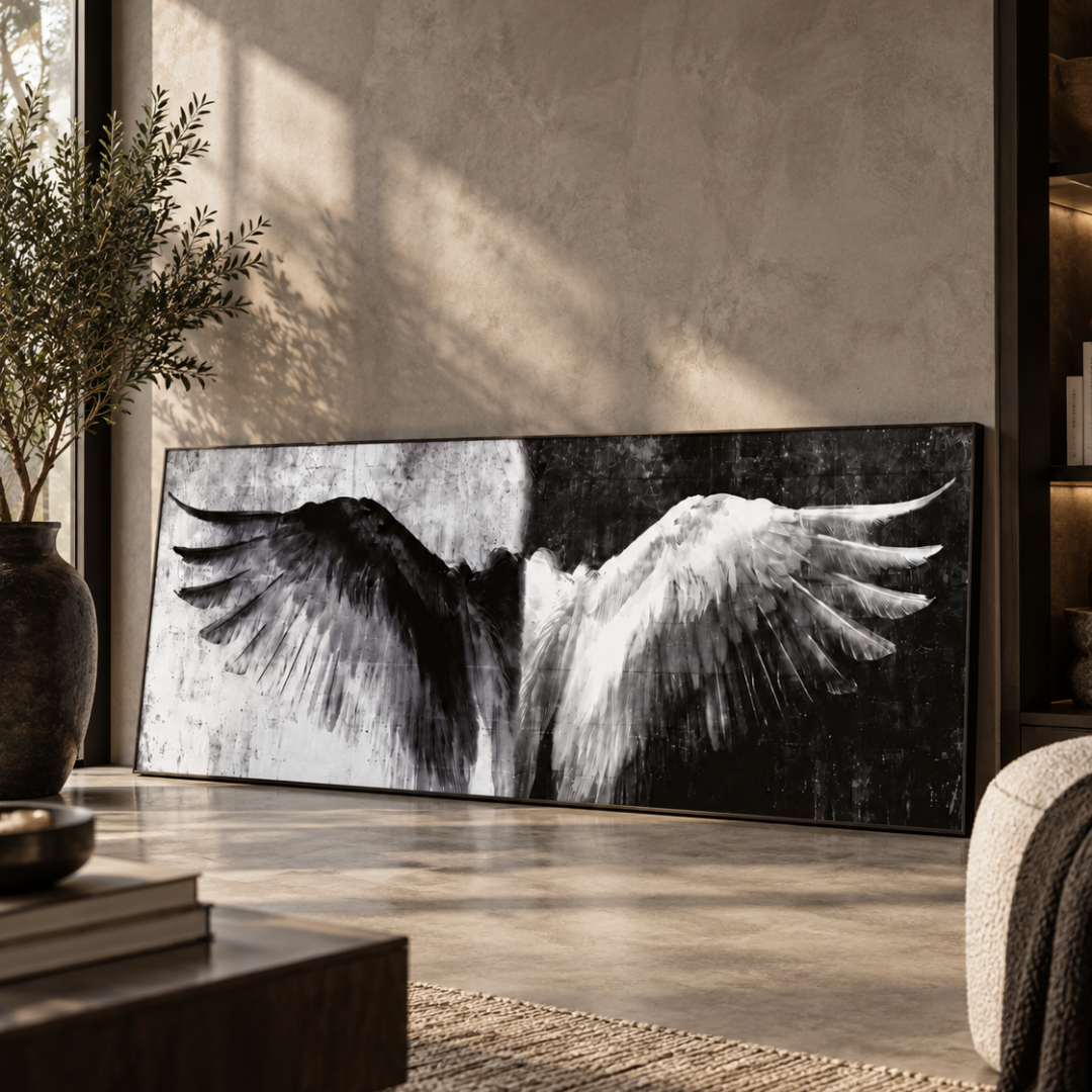 Dual Spirit Angel Wings Canvas Print